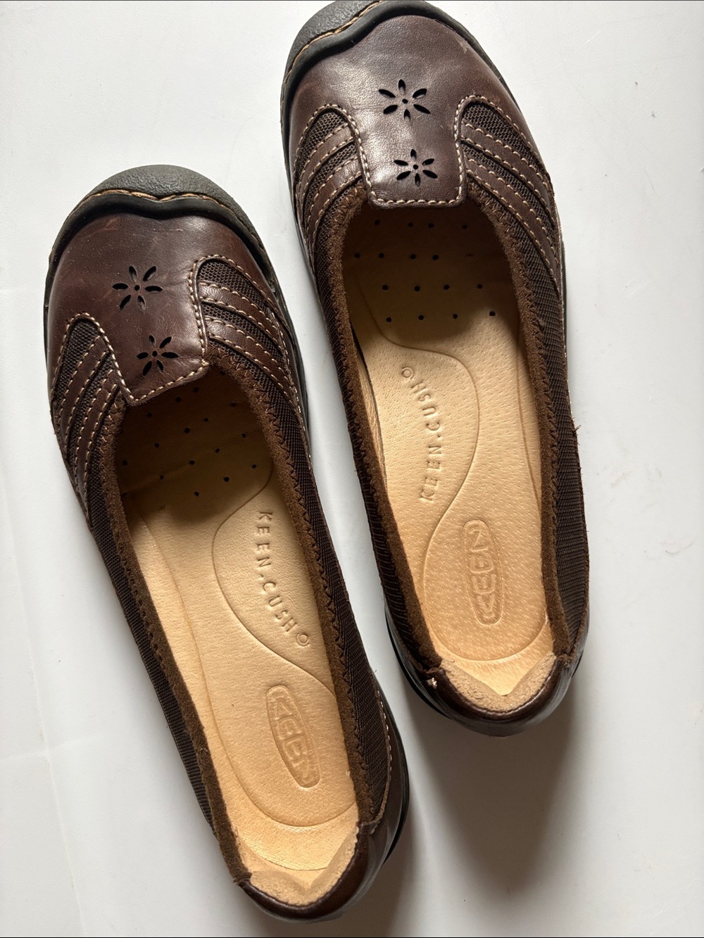 Keen Paradise Ballerina Brown Leather Flats Size 7